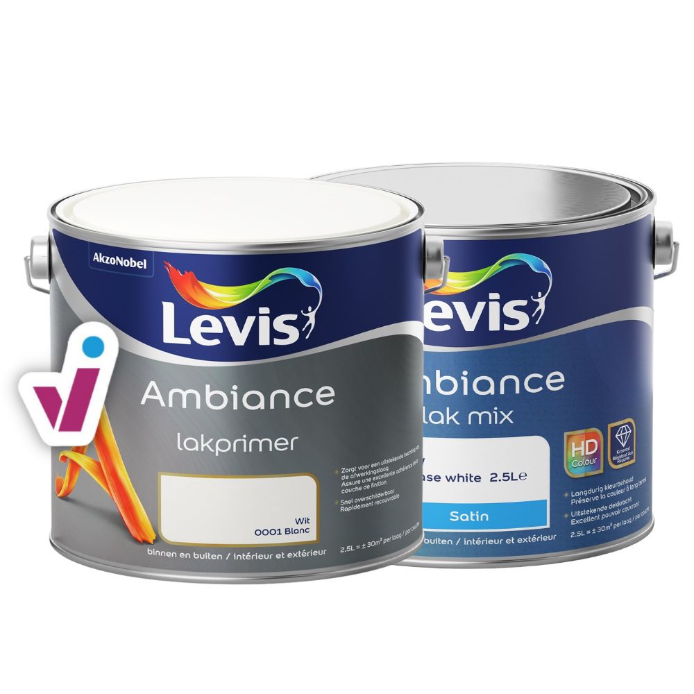 BUNDLE: Levis Ambiance Lakprimer (Blanc) + Lak Satin